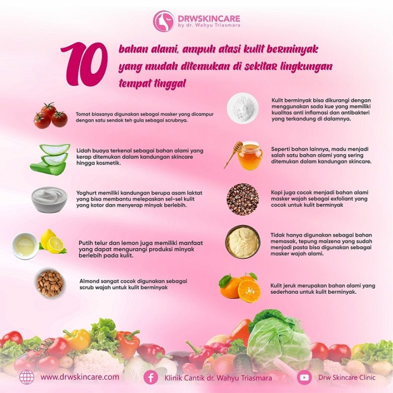 Gak Perlu Mahal! 10 Bahan Alami Ini Ampuh Atasi Kulit Berminyak