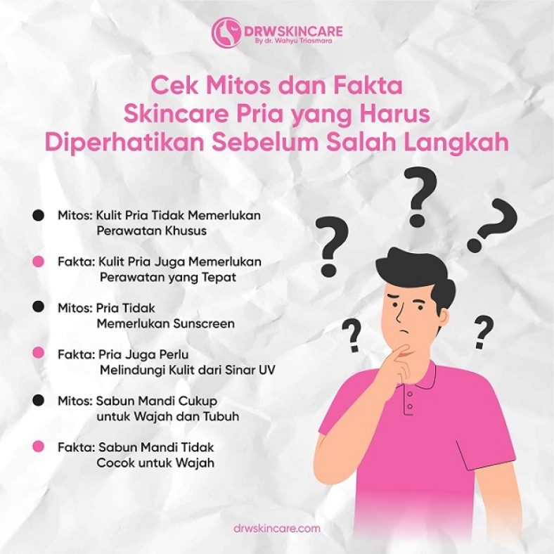 Cek Mitos dan Fakta Skincare Pria yang Harus Diperhatikan Sebelum Salah Langkah