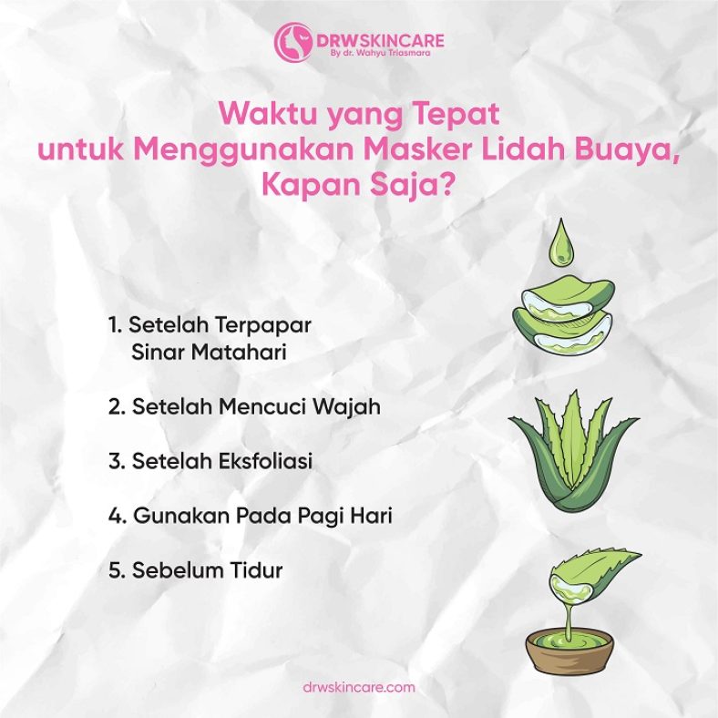 Waktu yang Tepat untuk Menggunakan Masker Lidah Buaya, Kapan Saja?