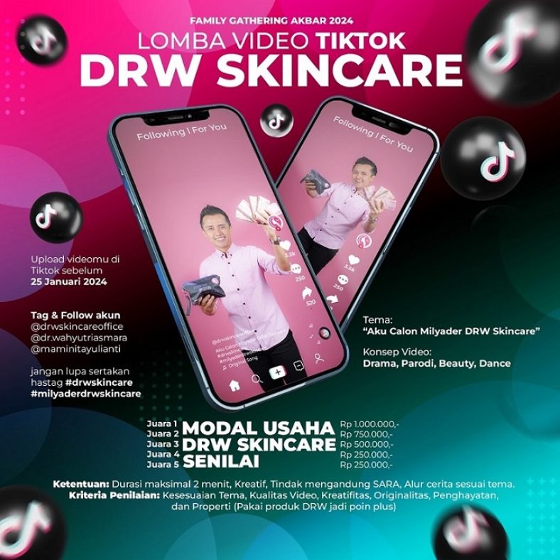 Meriahkan Gathering Akbar 2024, DRW Skincare Adakan Lomba Video TikTok untuk Beauty Consultant