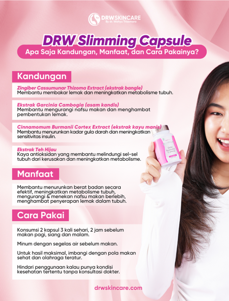DRW Slimming Capsule, Apa Saja Kandungan, Manfaat, dan Cara Pakainya?